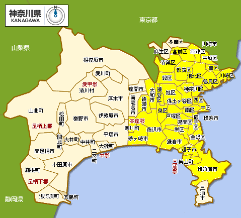 神奈川県地図